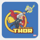 Search for avengers cartoon stickers Thor hammer