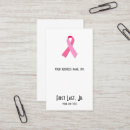Search for breast cancer business cards Awareness
