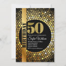 Search for 70s disco birthday invitations Gold