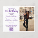 Search for purple 21st birthday invitations Chic