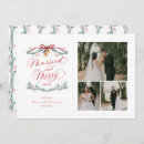 Search for married and merry holiday wedding announcement cards Watercolor
