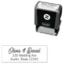 Search for elegant return address rubber stamps Trendy handwritten script typography