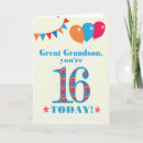 Search for 16th for a grandson birthday cards Stars
