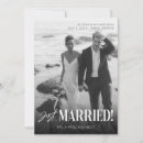 Search for we got married wedding announcement cards Black and white