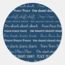 Search for om shanti stickers Peace