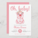 Search for pig baby shower invitations Pink