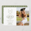 Search for monogram graduation invitations Crest