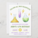 Search for science birthday invitations Green