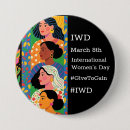 Search for international womens day buttons March 8th