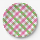 Search for brown gingham paper plates Green