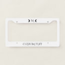 Search for black and white license plate frames Minimalist