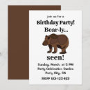 Search for brown bear birthday invitations Funny