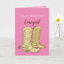 Search for cowgirl boots birthday cards Pink