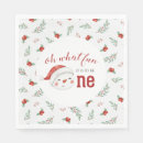 Search for snowman napkins First birthday