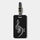 Search for music luggage tags Treble clef