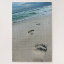 Search for footprints in the sand puzzles Ocean