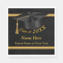 Search for graduation plates and napkins Gold