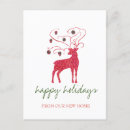 Search for holiday moving announcement postcards Red