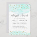 Search for mint and gold baby shower invitations for her