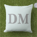 Search for blue white gray pillows Initials