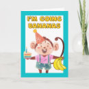 Search for funny banana birthday cards Monkey