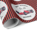Search for race car wrapping paper Red