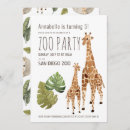 Search for zoo birthday invitations Giraffe