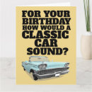 Search for funny car birthday cards Vintage