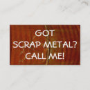 Search for scrap metal business cards Scrapping