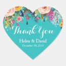 Search for heart shape thank you stickers Bridal shower