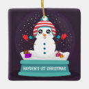 Search for snowglobe ornaments Snowman