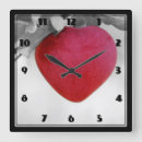 Search for heart shaped clocks Black and white