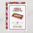 Search for chocolate factory invitations kids birthay