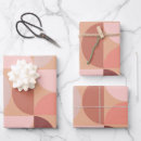 Search for peach wrapping paper Mid century modern