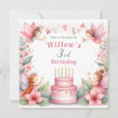 Search for enchanted fairy birthday invitations Pastel
