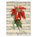 Search for music christmas cards Poinsettia