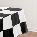 Search for black and white checkered tablecloths Squares