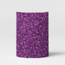 Search for purple glitter candles Shiny