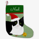 Search for black and white cat christmas stockings Kitty