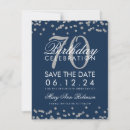 Search for 70th birthday save the dates Navy blue