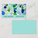 Search for sea glass business cards Blue