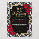 Search for red and black 21st birthday invitations For her