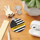 Search for 911 dispatcher keychains Thin yellow line