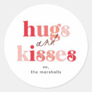 Search for valentine hugs and kisses stickers Typography