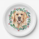 Search for golden retriever christmas plates Dog