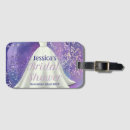 Search for bridal shower luggage tags Glitter