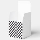 Search for black and white checkered favor boxes Geometry
