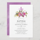 Search for purple baptism invitations Dedication