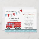 Search for fire truck baby shower invitations Cute