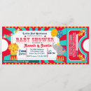 Search for circus baby shower invitations ticket